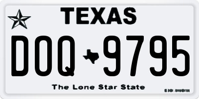 TX license plate DOQ9795