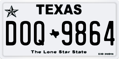TX license plate DOQ9864