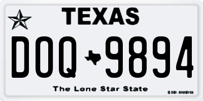 TX license plate DOQ9894