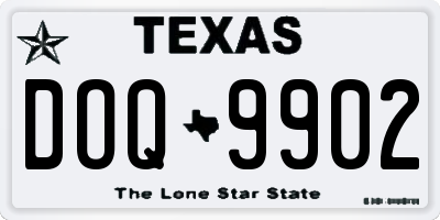TX license plate DOQ9902