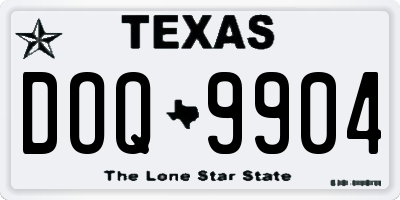 TX license plate DOQ9904