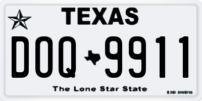 TX license plate DOQ9911