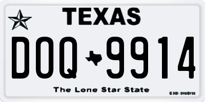 TX license plate DOQ9914