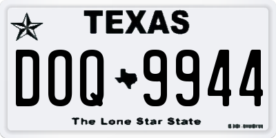 TX license plate DOQ9944