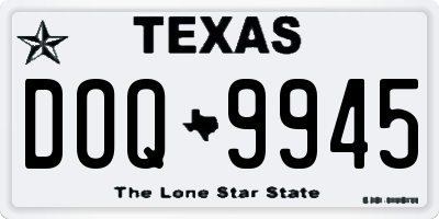 TX license plate DOQ9945