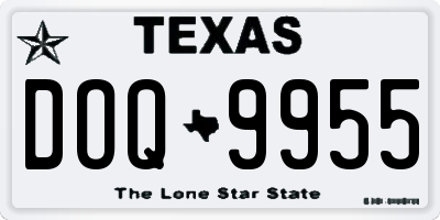 TX license plate DOQ9955
