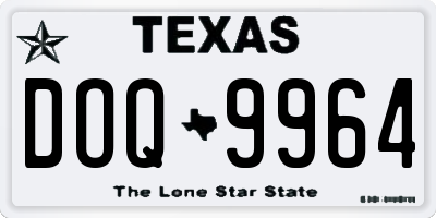 TX license plate DOQ9964