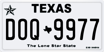 TX license plate DOQ9977