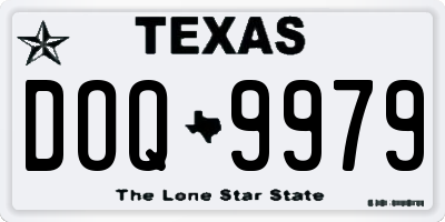 TX license plate DOQ9979