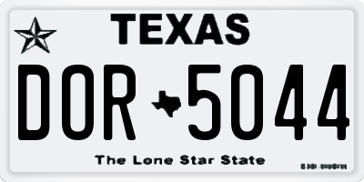 TX license plate DOR5044