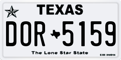 TX license plate DOR5159