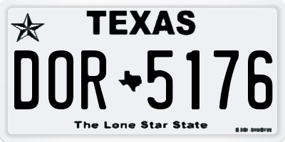 TX license plate DOR5176