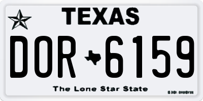 TX license plate DOR6159