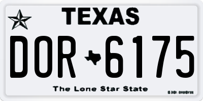 TX license plate DOR6175