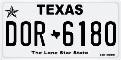 TX license plate DOR6180