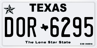 TX license plate DOR6295