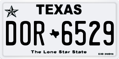 TX license plate DOR6529