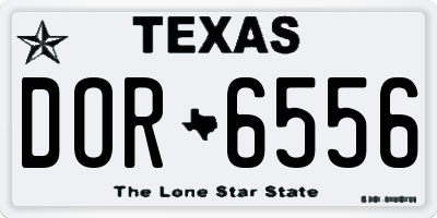 TX license plate DOR6556