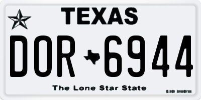 TX license plate DOR6944