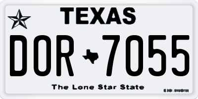 TX license plate DOR7055