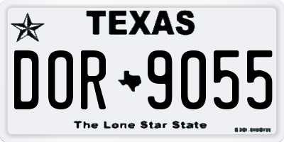 TX license plate DOR9055