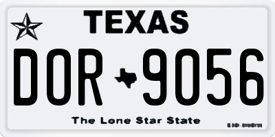 TX license plate DOR9056