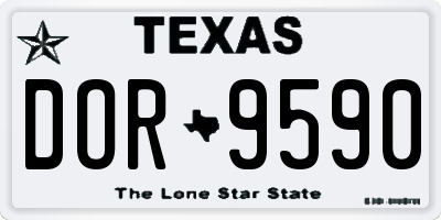 TX license plate DOR9590