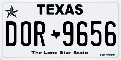 TX license plate DOR9656