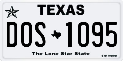 TX license plate DOS1095