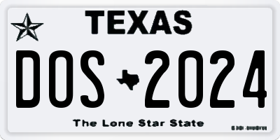 TX license plate DOS2024