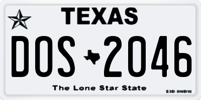 TX license plate DOS2046