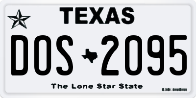 TX license plate DOS2095