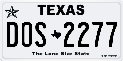 TX license plate DOS2277