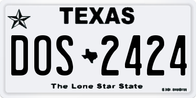 TX license plate DOS2424