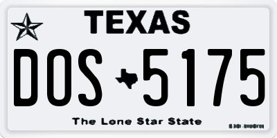 TX license plate DOS5175