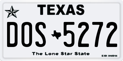 TX license plate DOS5272