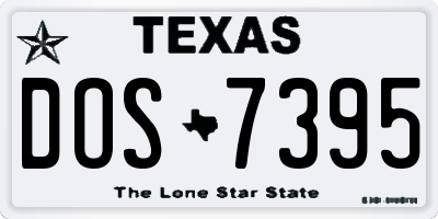 TX license plate DOS7395