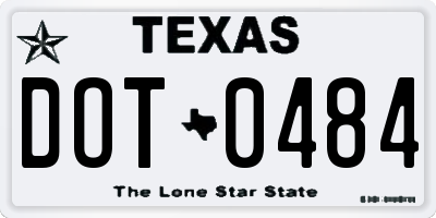 TX license plate DOT0484
