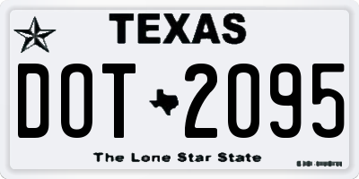 TX license plate DOT2095