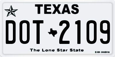TX license plate DOT2109