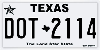 TX license plate DOT2114