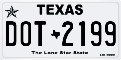 TX license plate DOT2199