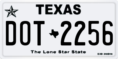 TX license plate DOT2256