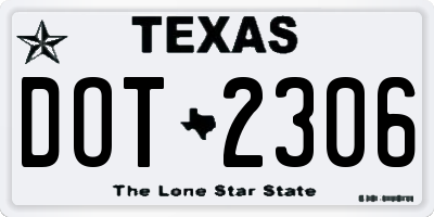 TX license plate DOT2306
