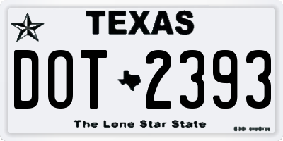 TX license plate DOT2393
