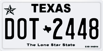TX license plate DOT2448