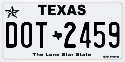 TX license plate DOT2459