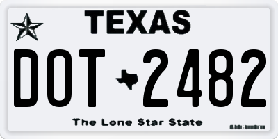 TX license plate DOT2482