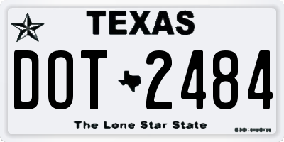 TX license plate DOT2484