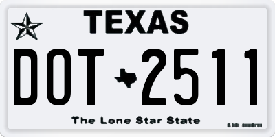 TX license plate DOT2511